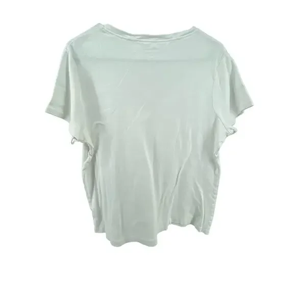Croft & Barrow White Short Sleeve V-Neck The Classic Tee Women's Size XXL - Picture 5 of 6